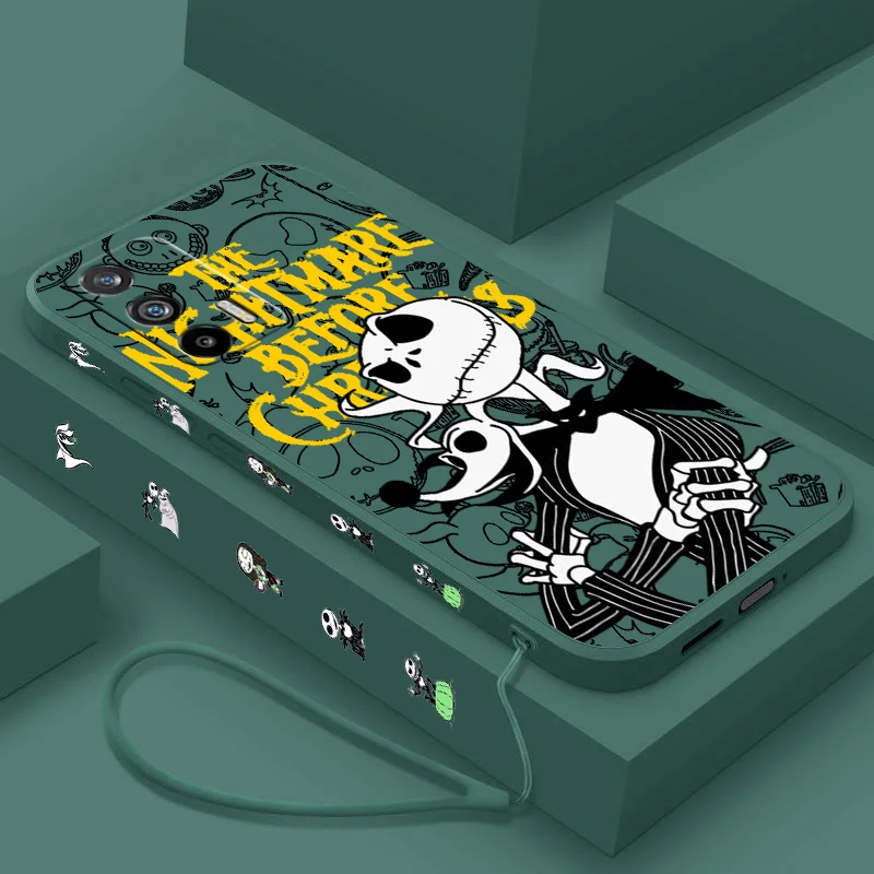Чехол для телефона с принтом Кошмар перед Рождеством жидкий левый шнур OPPO Find X2 3 5