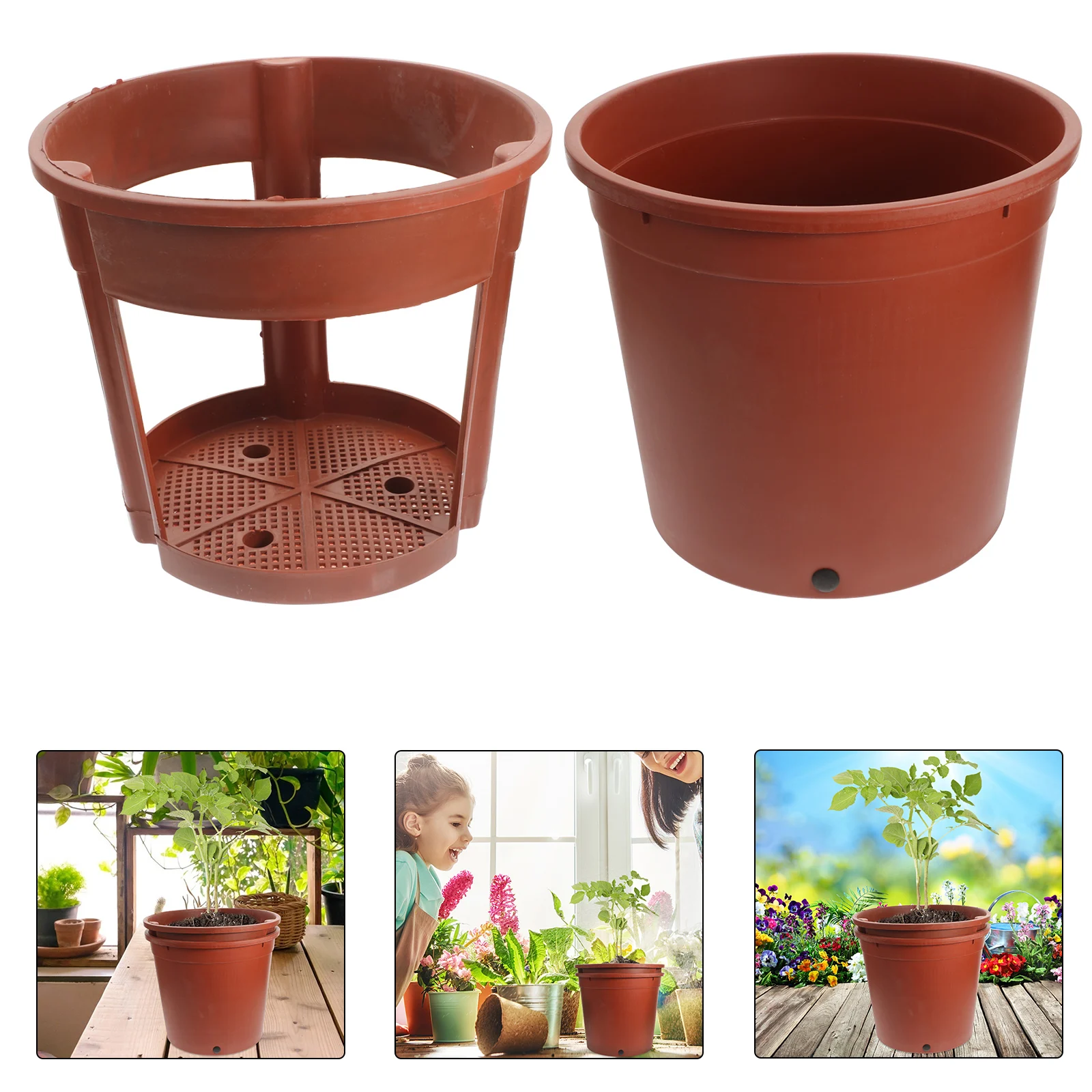 

1 Set Garden Planter Pot Vegetable Growing Container Planter for Potato Ginger Tomatos