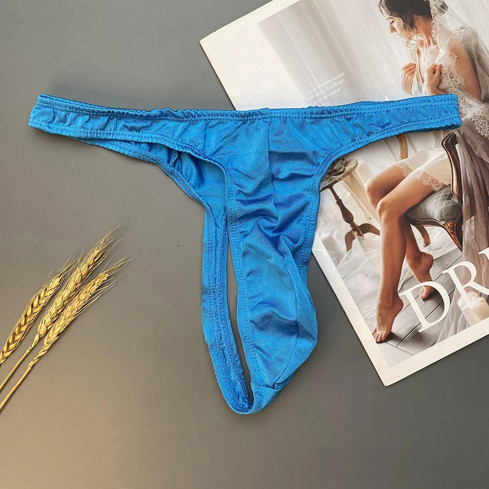 

Mens Sexy Lingerie T-Back Thong Fashion G-String Underwear Briefs Bikini Hollow Out Exposed Butt No Trace Panties Gay Underpants