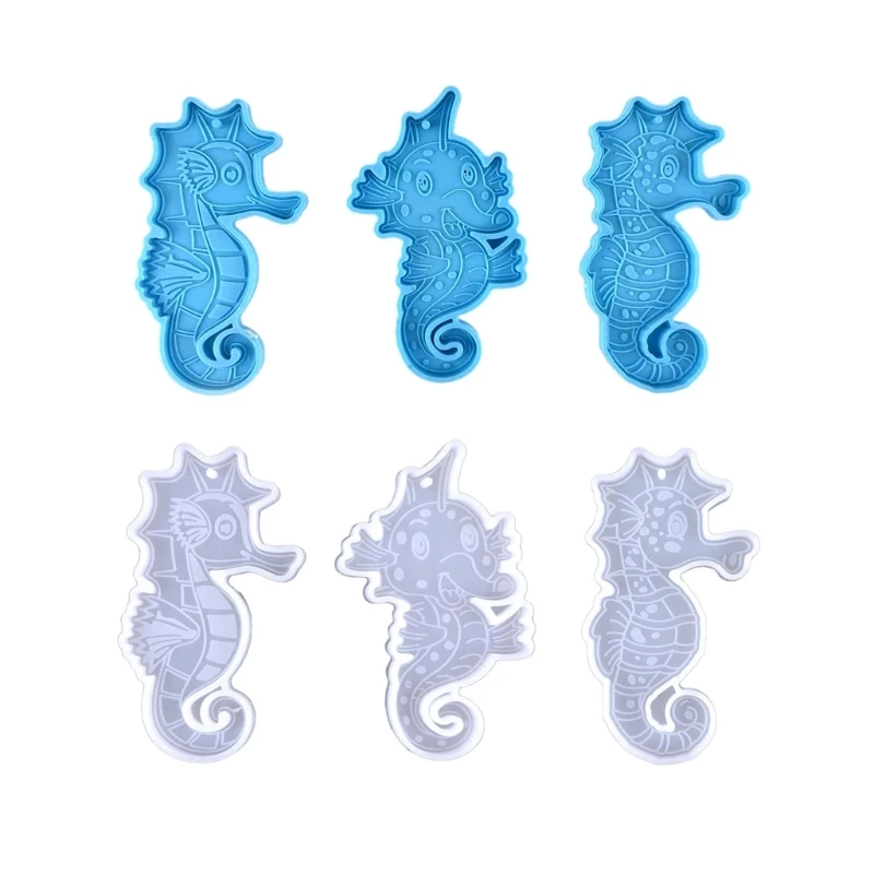 

Silicone Keychain Mold Sea Horse Epoxy Resin Casting Mold for Pendant Charms