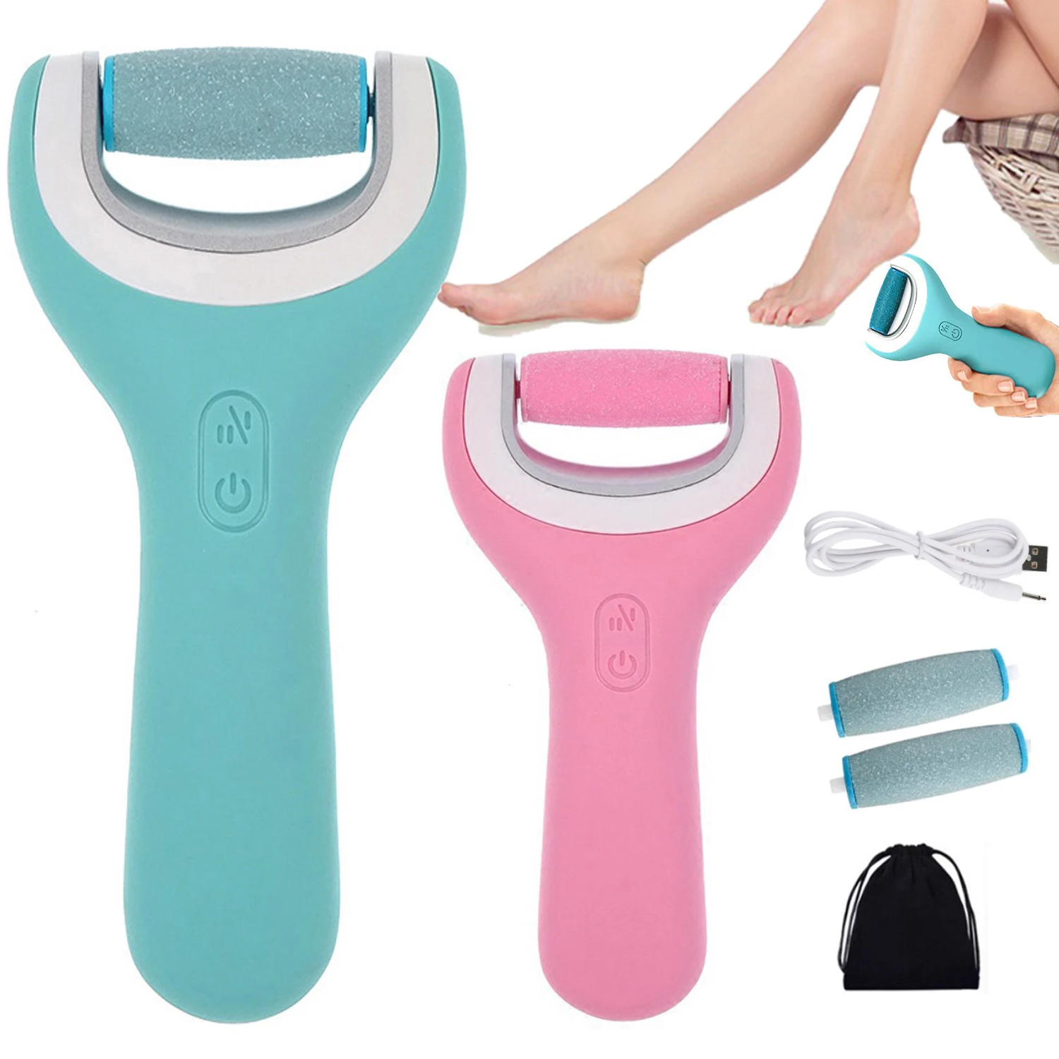 

NewElectric Foot File Foot Callouses Dead Skin Remover Shaver Foot Care Tool Remove Dry Dead Hard Cracked Skin Safe and Painless