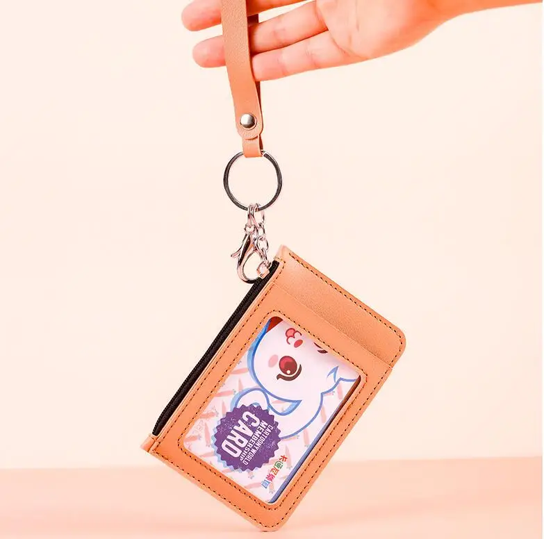 Girls Women Lanyard Cards Holder /EZ Link Card Holder/ Business ID Cardholder Coins Wallet With Zipper