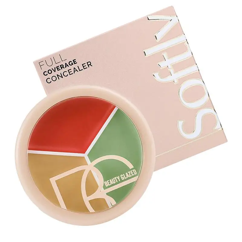 

3 Colors Cream Concealer 3 Colors Long-lasting Face Contouring Concealer Palette Waterproof Color Mixing Makeup Corrects &