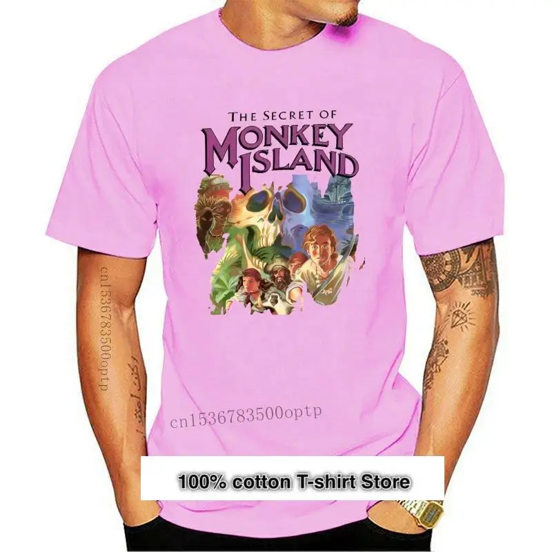 

Camiseta de The Secret of Monkey Island para hombre, camisa de манга corta с изображением видеоигры The Secret of Monkey Island