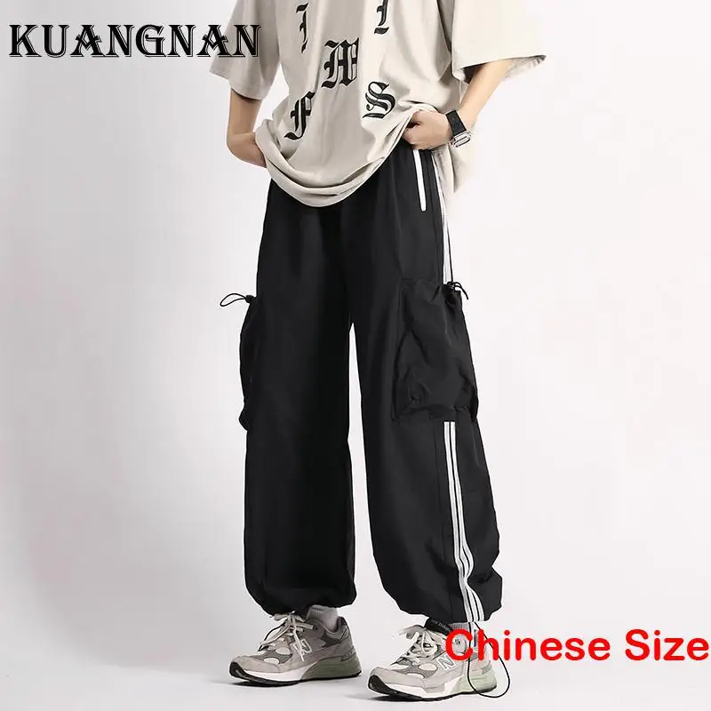 

KUANGNAN Tactical Trousers Pants Male Cargo Pant for Men Korean Fashion Work Wear Baggy Man Cargos Harajuku 2XL 2023 Spring