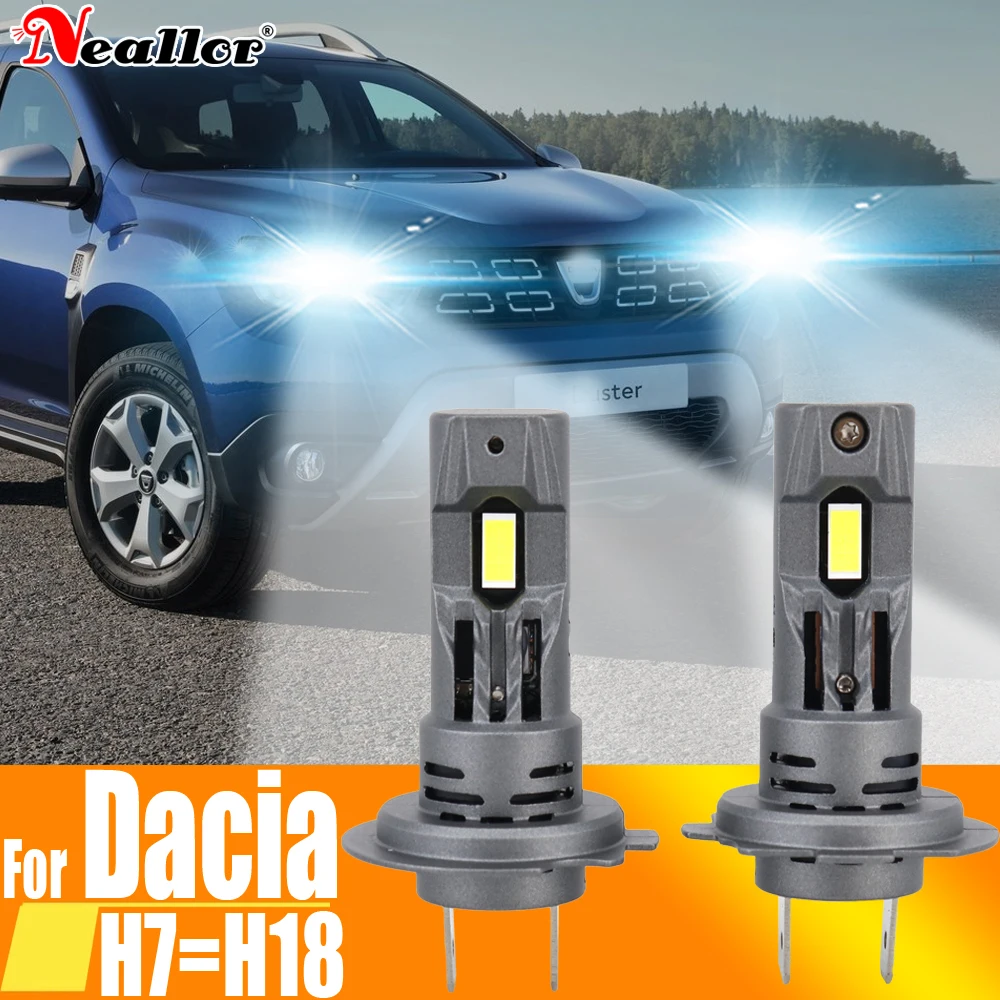 H7 Led Canbus No Error Free Headlight Car Light Blub 12v 55w Moto Lamp High Power For Dacia Duster Sandero Logan Jogger Spring