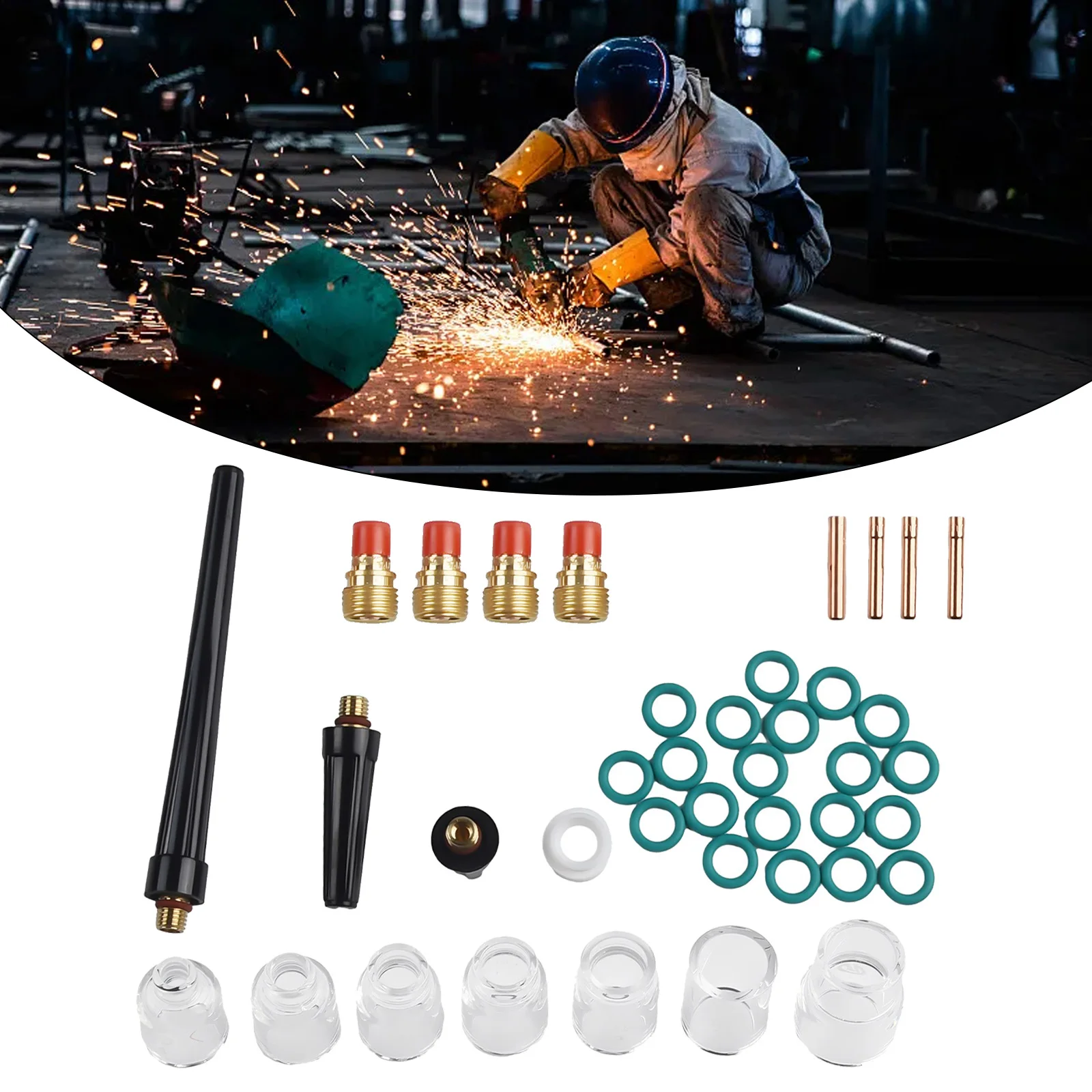 

Комплект прочного стекла для газовых линз TIG 13N21-13N24 20xO-ring 4-12 стекло 41V24 41V33 45V42-45V45 для DB SR WP 9 20 25 TIG