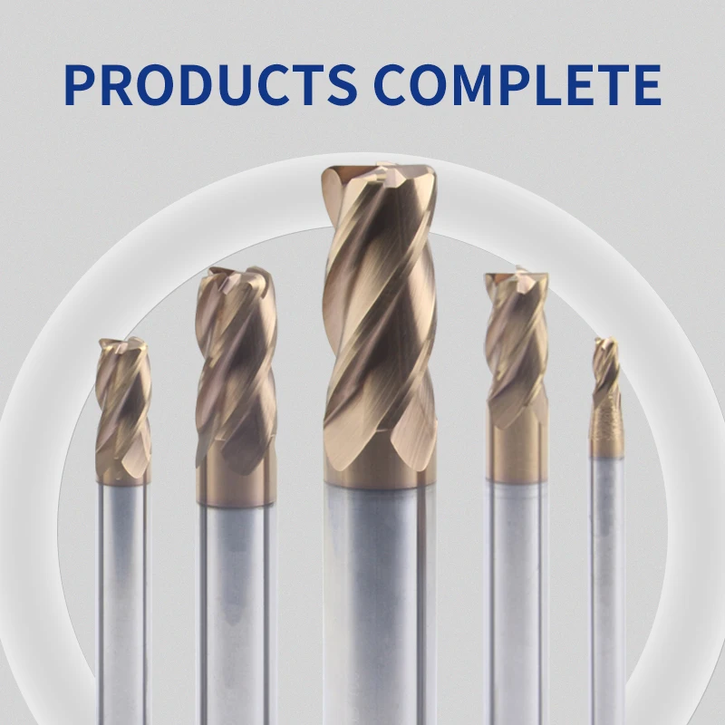HRC62 Угловые круглые концевые фрезы 4 края 0 2 мм 5 r2мм фреза из вольфрамового сплава