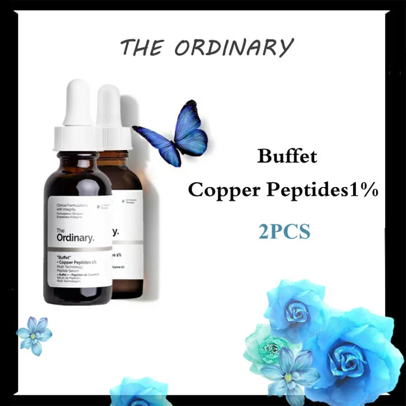 

2PCS Ordinary Buffet + Copper Peptide1% Multiple Anti-aging Serum Peptide Fades Fine Lines Firm Moisturizes Soothing Repair Skin