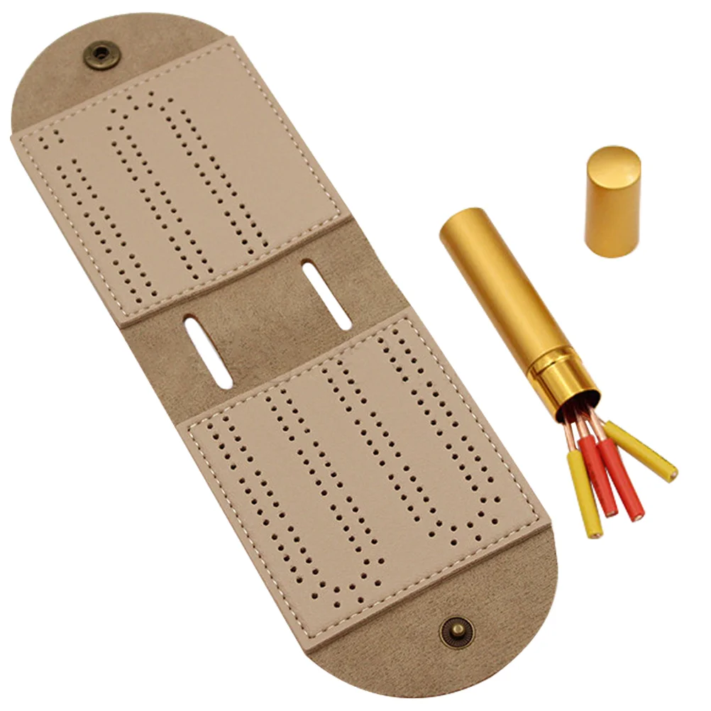 

Cribbage Board Portable Game Travel Chess Playing Accessory Desktop Scoring Baby Bed Part Cards Foldable Score