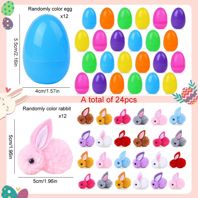 

Яйца пасхального кролика пластиковые 24/48 шт.
