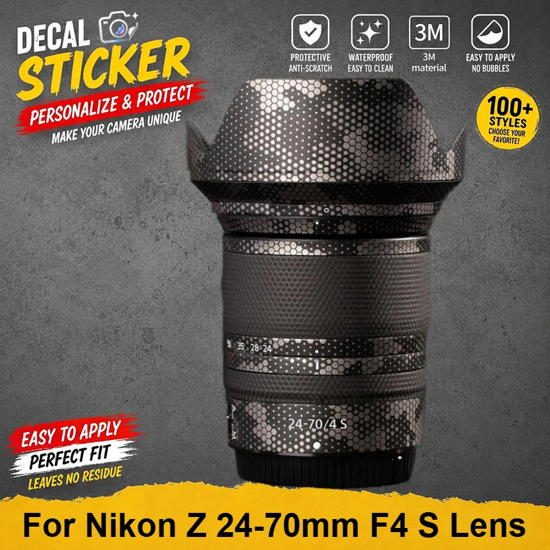 Фото Защитная пленка PrizMo для объектива Nikon Z 24-70mm F4 S, виниловая наклейка для корпуса, защита от царапин, премиум-декаль, наклейка на объектив №2