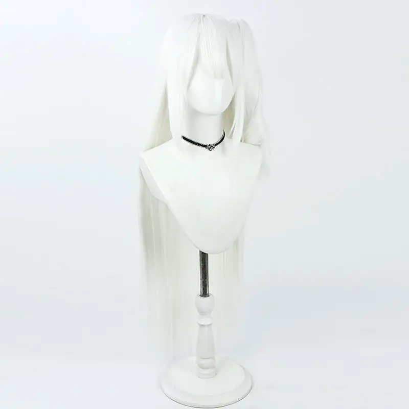 Парик для косплея Tsukiyuki Miyako из игры Синий архив длинные белые синтетические