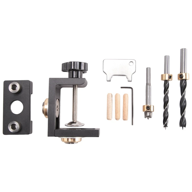 Регулируемый дюбельный зажим 3 в 1 деревообрабатывающий карманный для отверстий