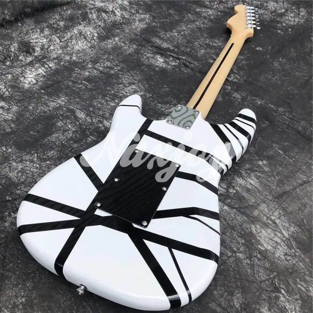 2020 черно-белая электрическая гитара, новейшая обновленная электрическая гитара из массива дерева ra, кленовый гриф