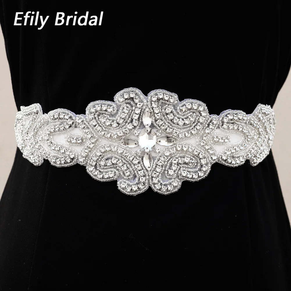 Модный свадебный ремень Efily с искусственными кристаллами свадебные аксессуары