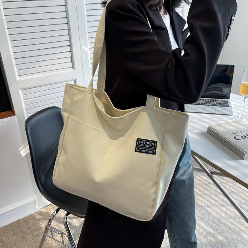 

Ladies Tote Shoulder Bag Women Cotton Shopping Women Eco Reusable Shopper Bags messenger Bag Student Textbook Bags Big Capacity