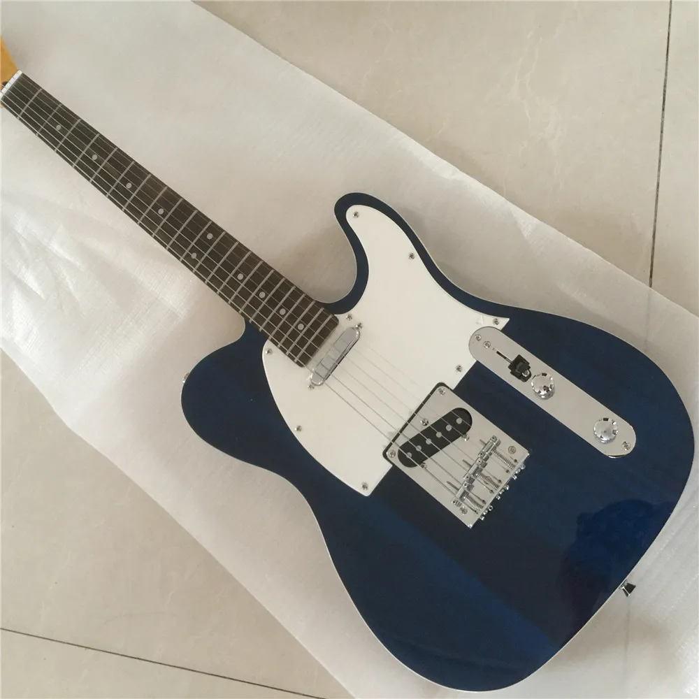 

Tele Electric Guitar Metalic Blue Color Maple Fingerboard Chrome Hardware High Quality Free Shipping Guitars Guitarra