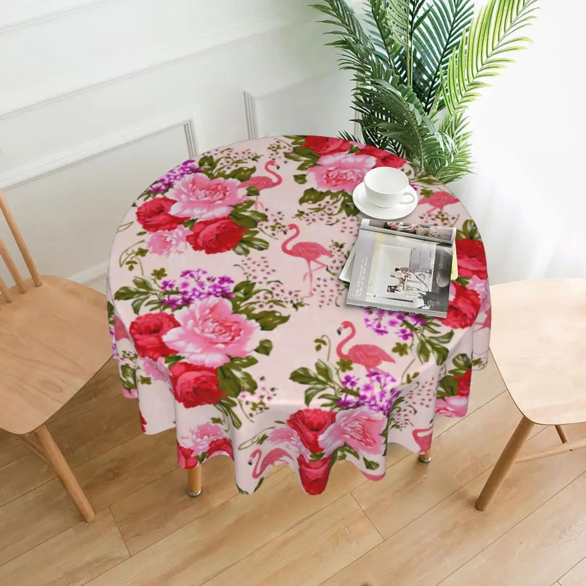 

Tropical Baroque Floral Tablecloth Vintage Pink Roses Custom Decoration Table Cover Buffet Wholesale Beautiful Table Cloth