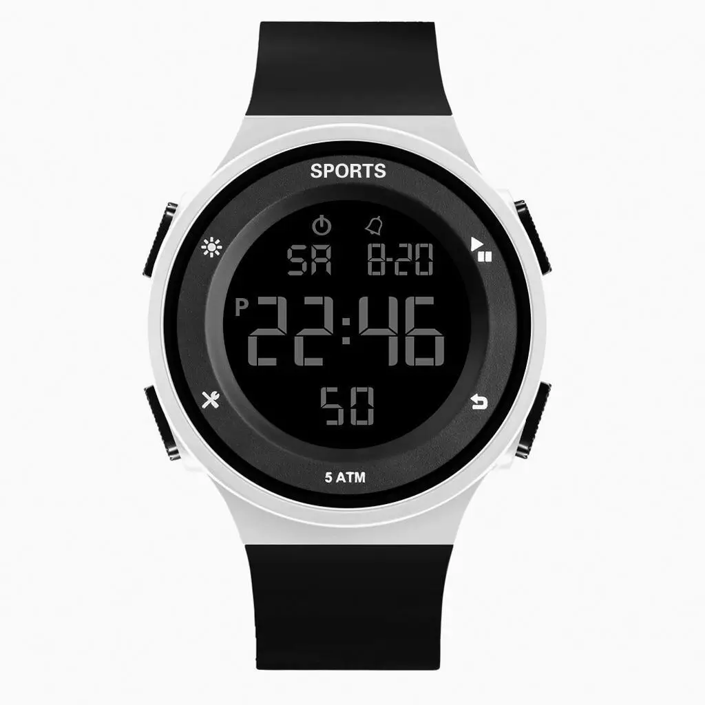 New waterproof luminous electronic watch male trend simple secondary school students teenagers multifunctional sports