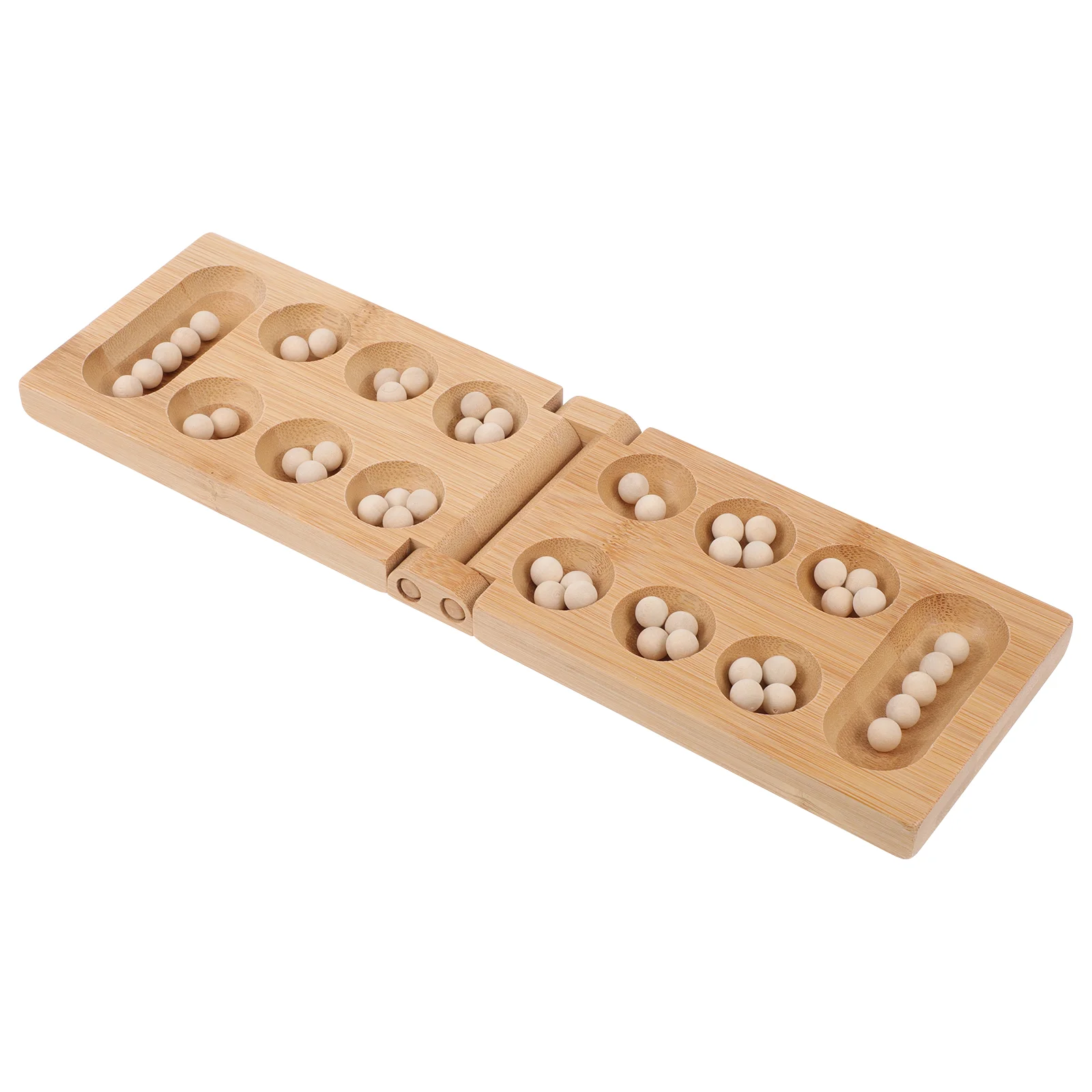 

1Pc Bamboo Plaything Educational Mancala Board Game Folding Chess for Kids Adult Brain Training Party