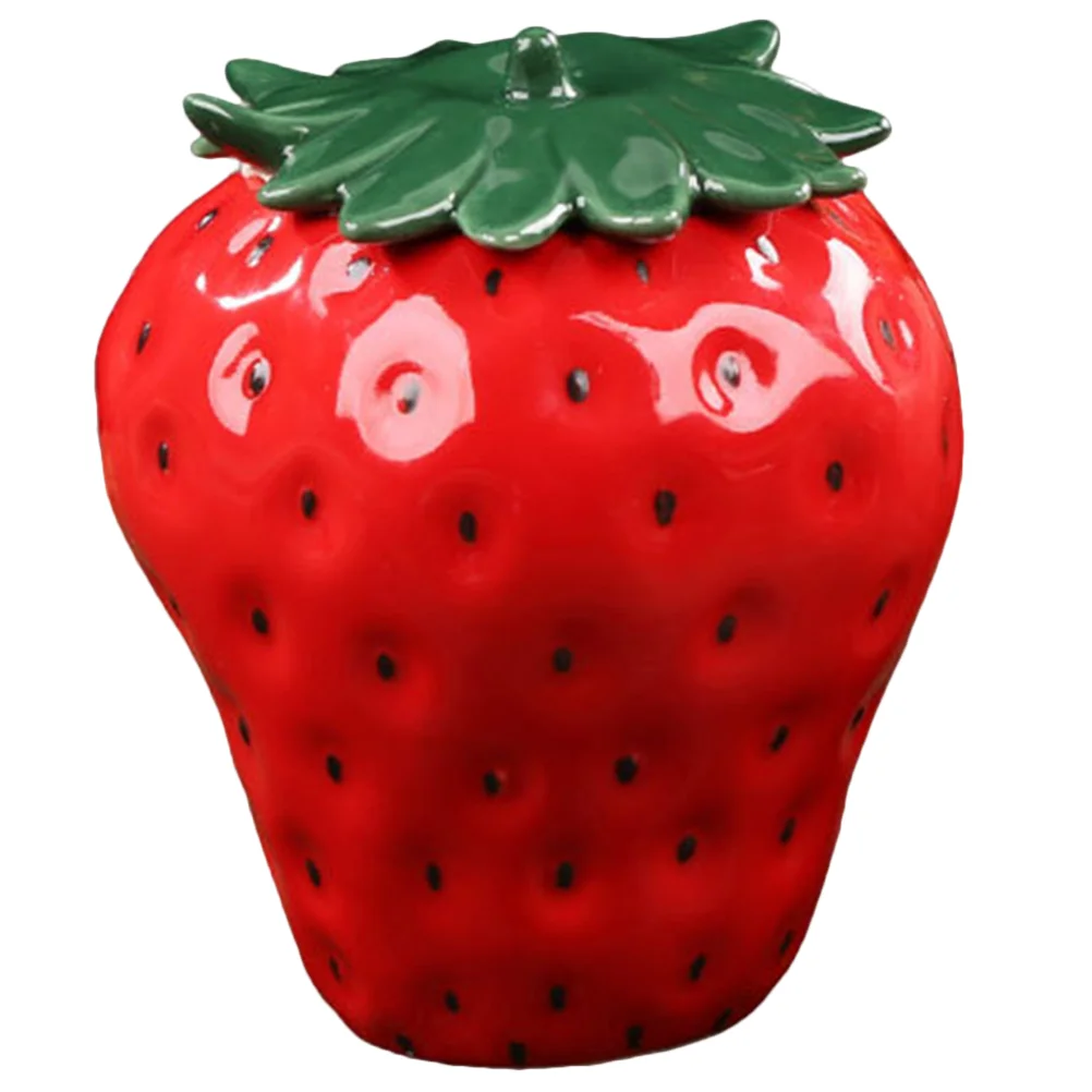 

Tea Storage Can Christmas Containers Multifunction Canister Loose Kitchen Holder Ceramics Jar Strawberries