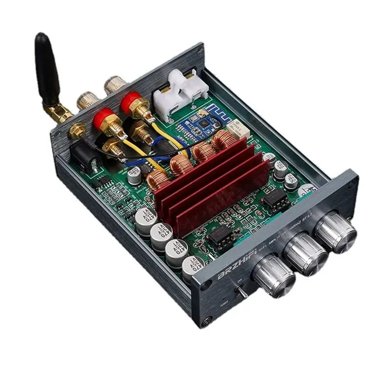 Фото Цифровой усилитель мощности BRZHIFI HIFI Bluetooth 5.3, 100 Вт x 2, версия для дома и автомобиля, DIY стереоусилитель Hi-Fi (блок питания не входит в комплект) №1