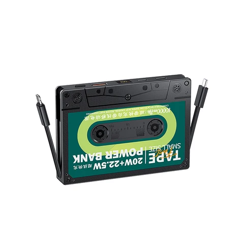 Внешний аккумулятор Remax на 20 Вт с 2 кабелями и цифровым дисплеем, 10000 мАч