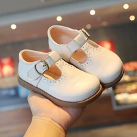 2022 spring new girls shoes mary janes kids shoes cute baby toddlers anti slippery casual shoes for child leather shoes pink