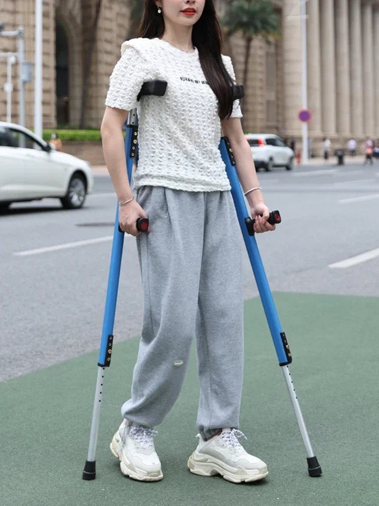 Утолщенная алюминиевая трость для костного излома медицинские подмышечные