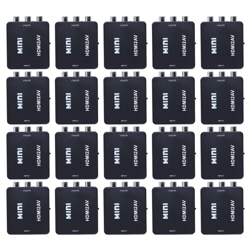 

20X мини HDMI к 3RCA CVBS композитный видео AV конвертер адаптер ТВ PS3 VHS VCR DVD черный