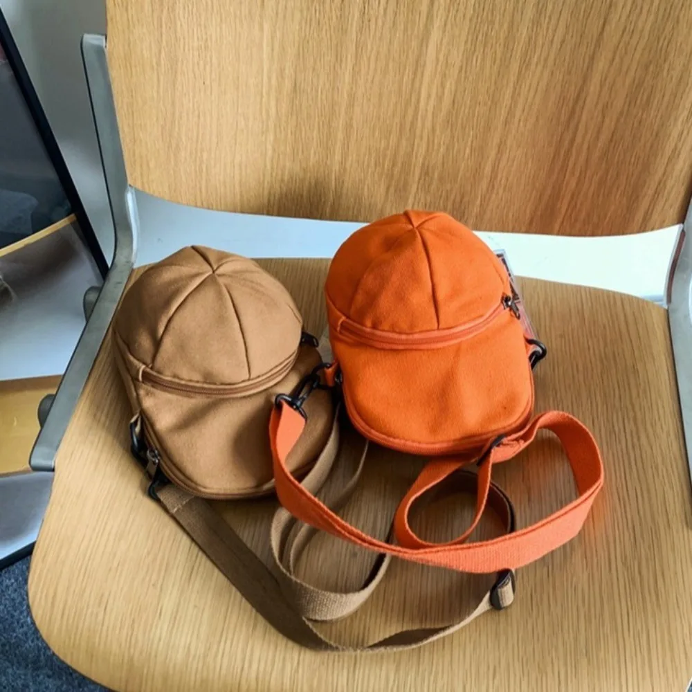 Простая Холщовая Сумка-Кроссбоди в форме шапки повседневная спортивная сумка