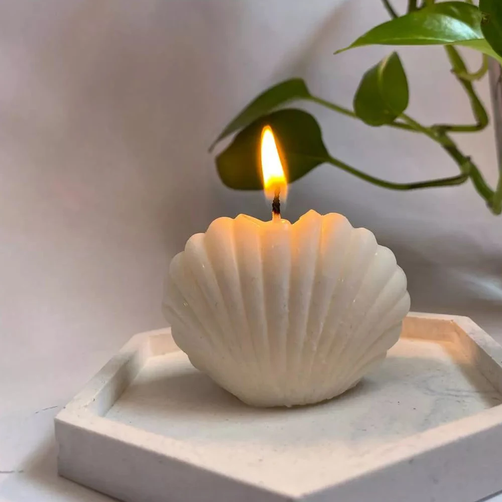 Shell Shape Candle Silicone Mold DIY Handmade Plaster Epoxy Resin Molds Chocolate Cake Aromath Soap Making Supplies Home Decor