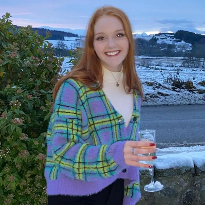 

Mink Cashmere Knit Cardigan Women 2022 Spring New V-Neck Colorblock Checkerboard Furry Sweater Loose Vintage Crop Cardigan