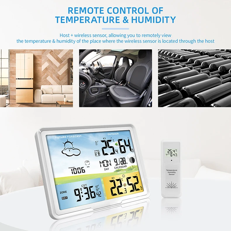 Метеостанция для дома и улицы цифровые прогнозные календари часы гигрометр