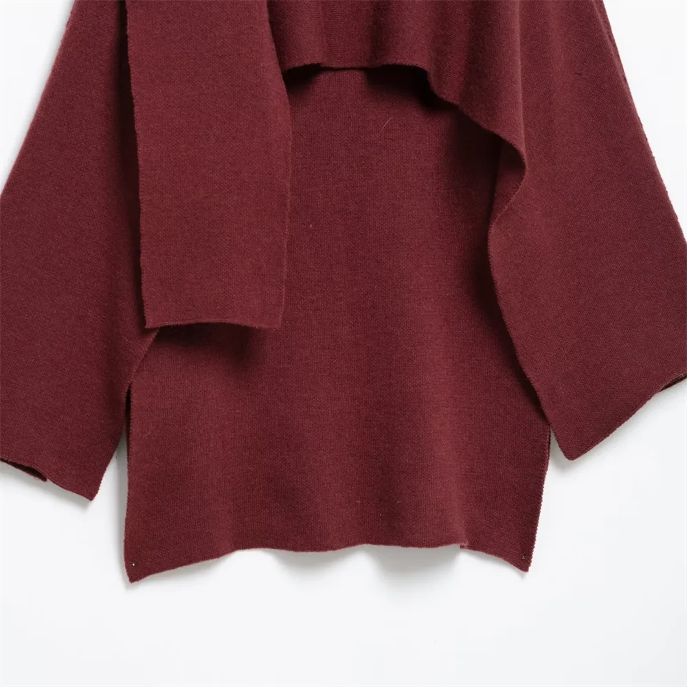 RARA осень/зима 2023 женский шарф в ленивом стиле накидка короткое вязаное пальто с