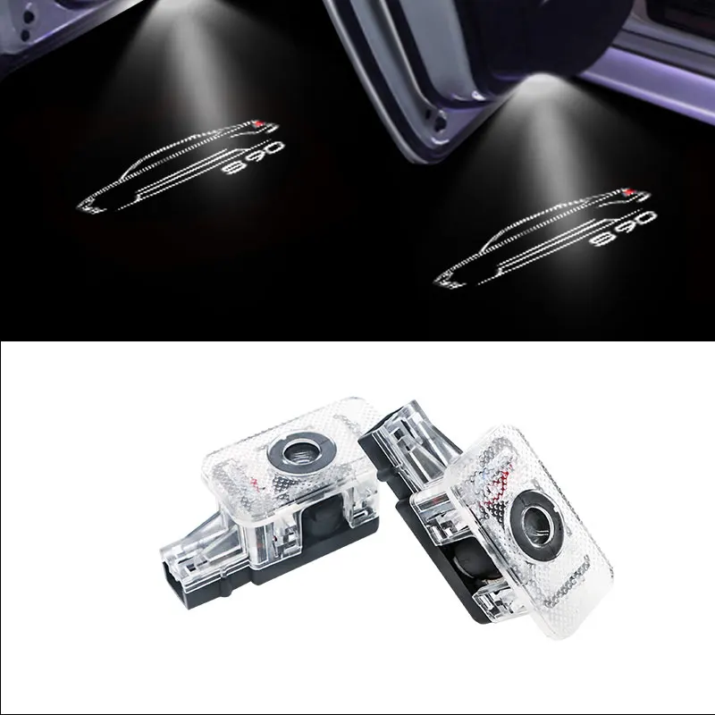 

2Pieces Car Door LED Welcome Light For Volvo S90 Shadow Lamp Logo Laser Projector Ghost Light Accessories