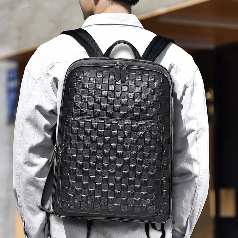 

Men's Backpack Genuine Leather Large Capacity Computer Travel Business Backpack