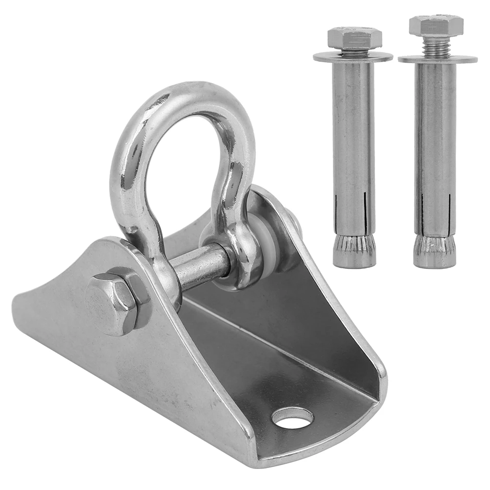 

Stainless Steel Ceiling Buckle Mount Hook Fixed Disc with 2 Bolts for Yoga Hammock Sandbag Yoga Hammock Mount