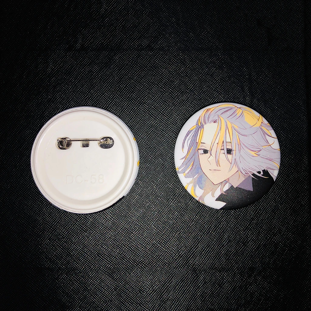 Черно-белая брошь в стиле Токийский Мститель 58 мм значок аниме косплея крутые