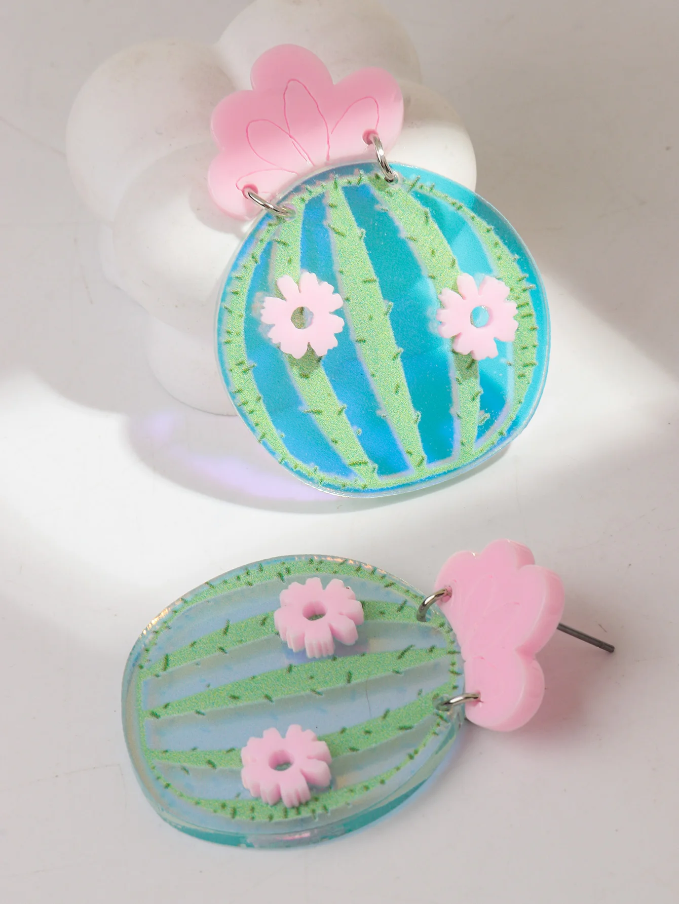 Женские акриловые серьги-капельки розовые серьги в форме цветка арбуза