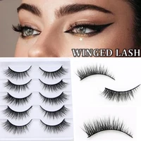 20105 pairs false mink eyelashes natural wispy long fake lashes handmade winged thick lash for eyelash extension makeup tools