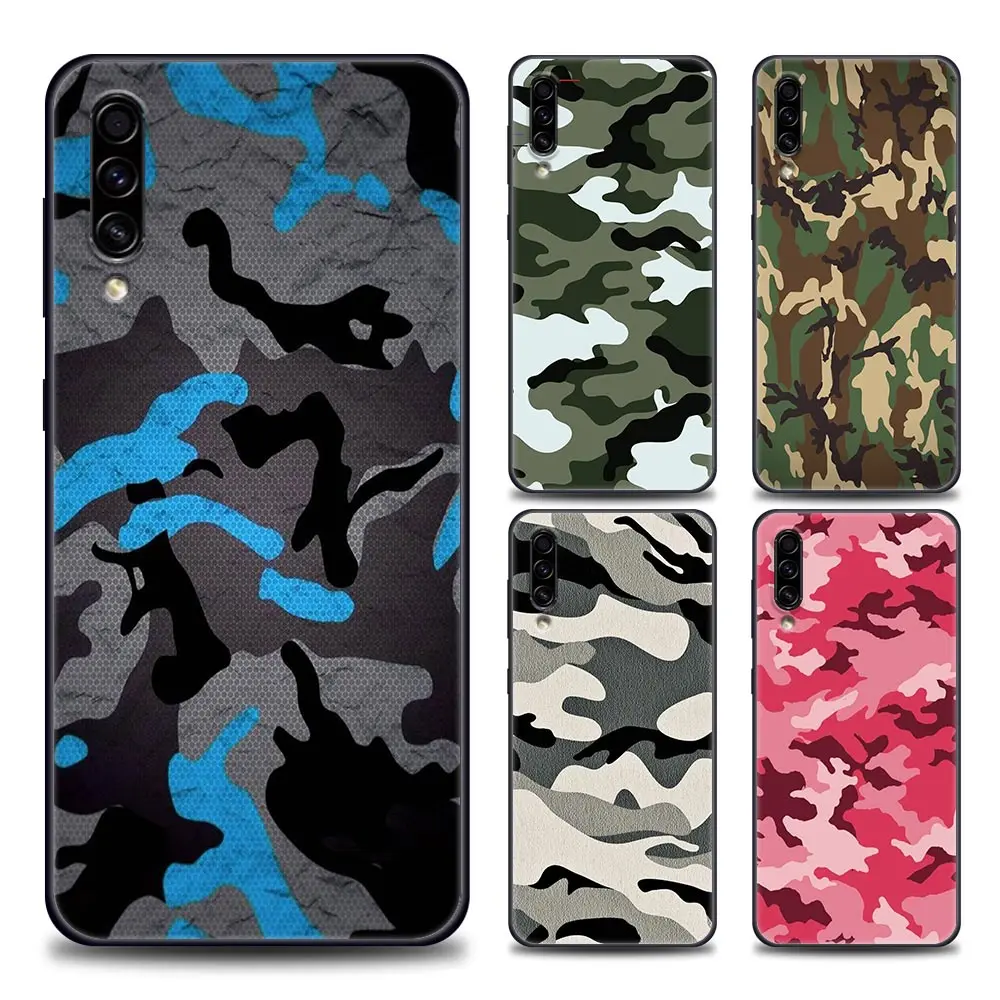 

Phone Case for Samsung A10 e S A20 A30 A30s A40 A50 A60 A70 A80 A90 5G A7 A8 2018 Silicone Camouflage Pattern Camo Military Army