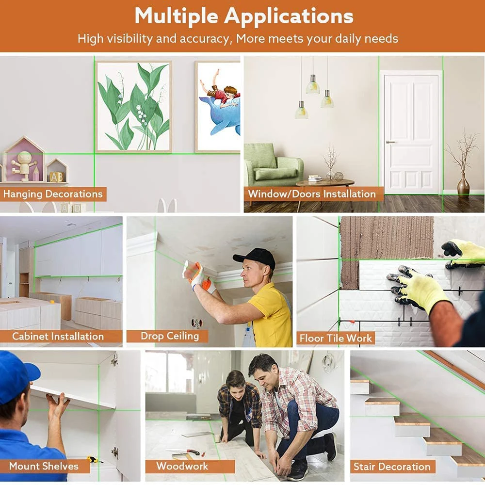 Лазерный уровень 4d самонивелирующийся на 16/12 градусов горизонтальный и