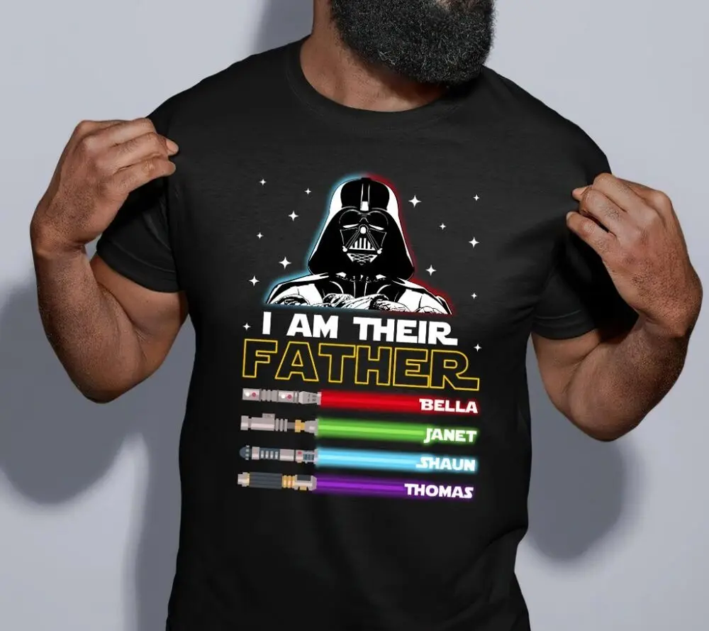 Я их отец футболка на заказ Детская рубашка с именем для папы дня отца