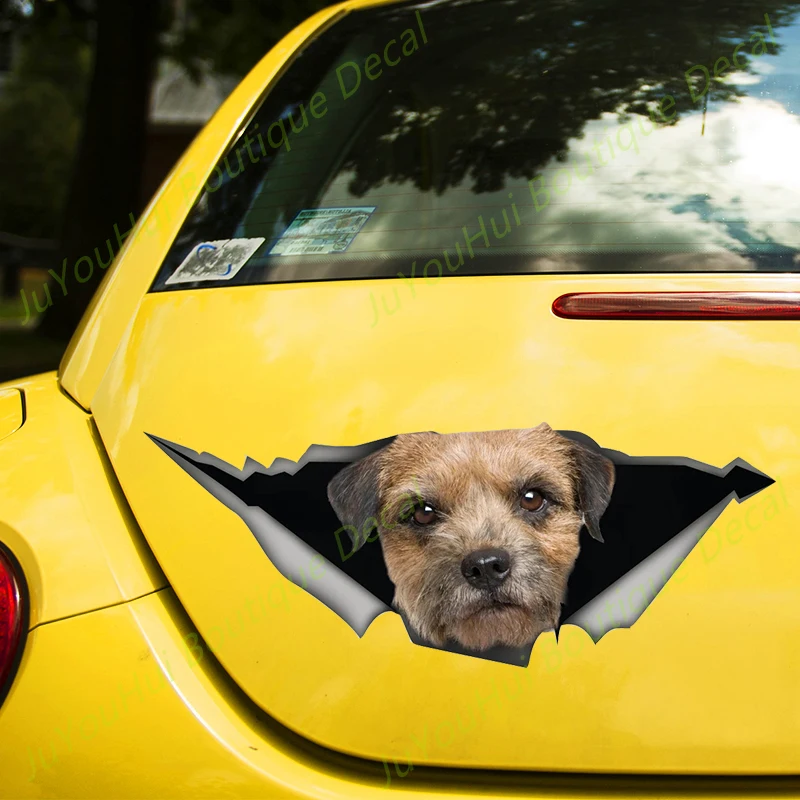 

JuYouHui Exterior Accessories Decal Border Terrier Dog Pet Car Sticker Waterproof Decals Auto Decors on Bumper Window Laptop