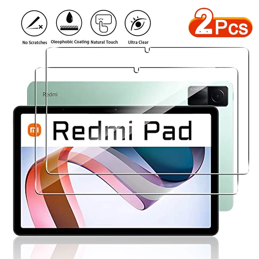 

2 шт. HD устойчивое к царапинам закаленное стекло, Защита экрана для Redmi Pad 2022 10,61 дюймов, Защитная пленка для планшета Redmipad Redmy Readmi Pad
