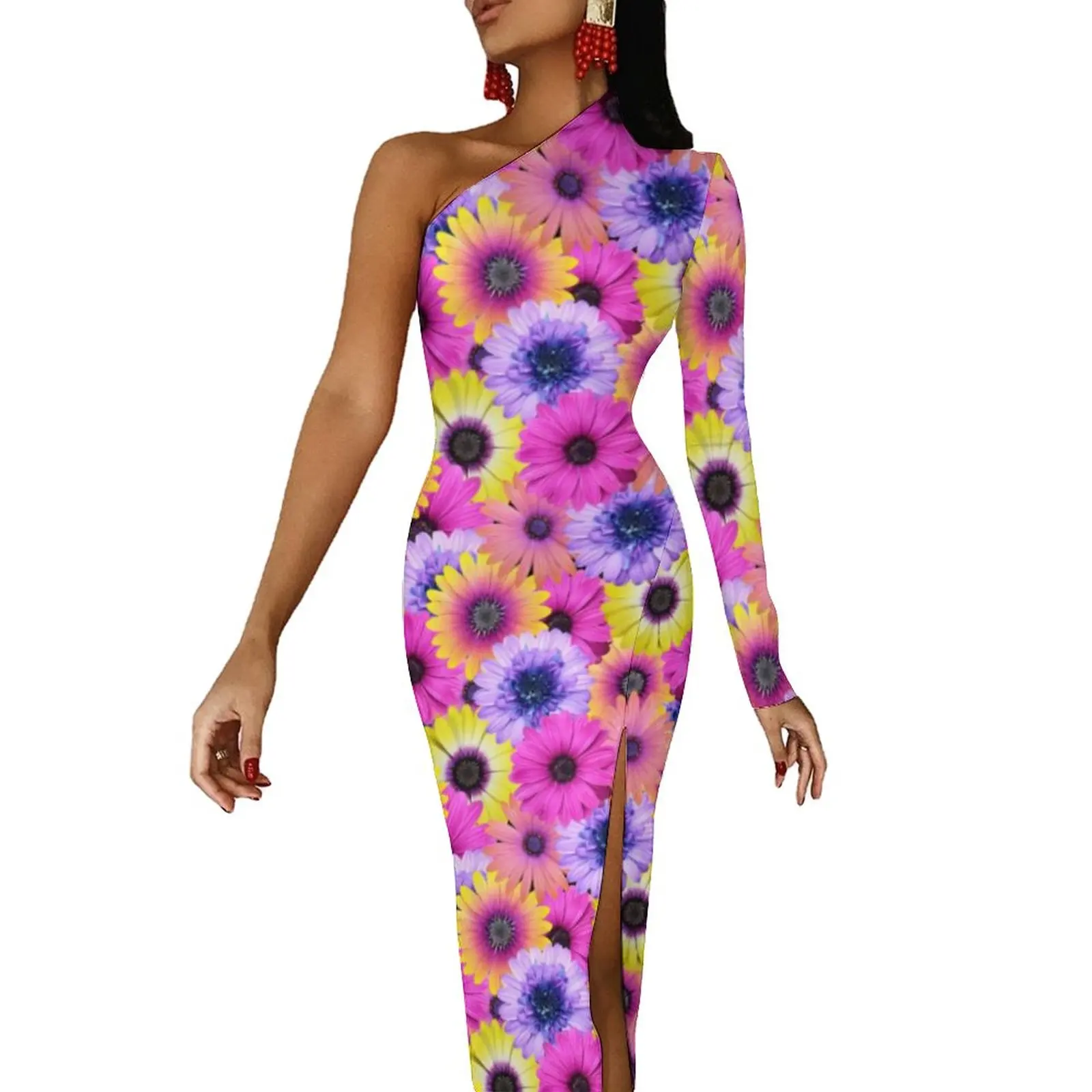 

Платье макси с длинным рукавом, в африканском стиле