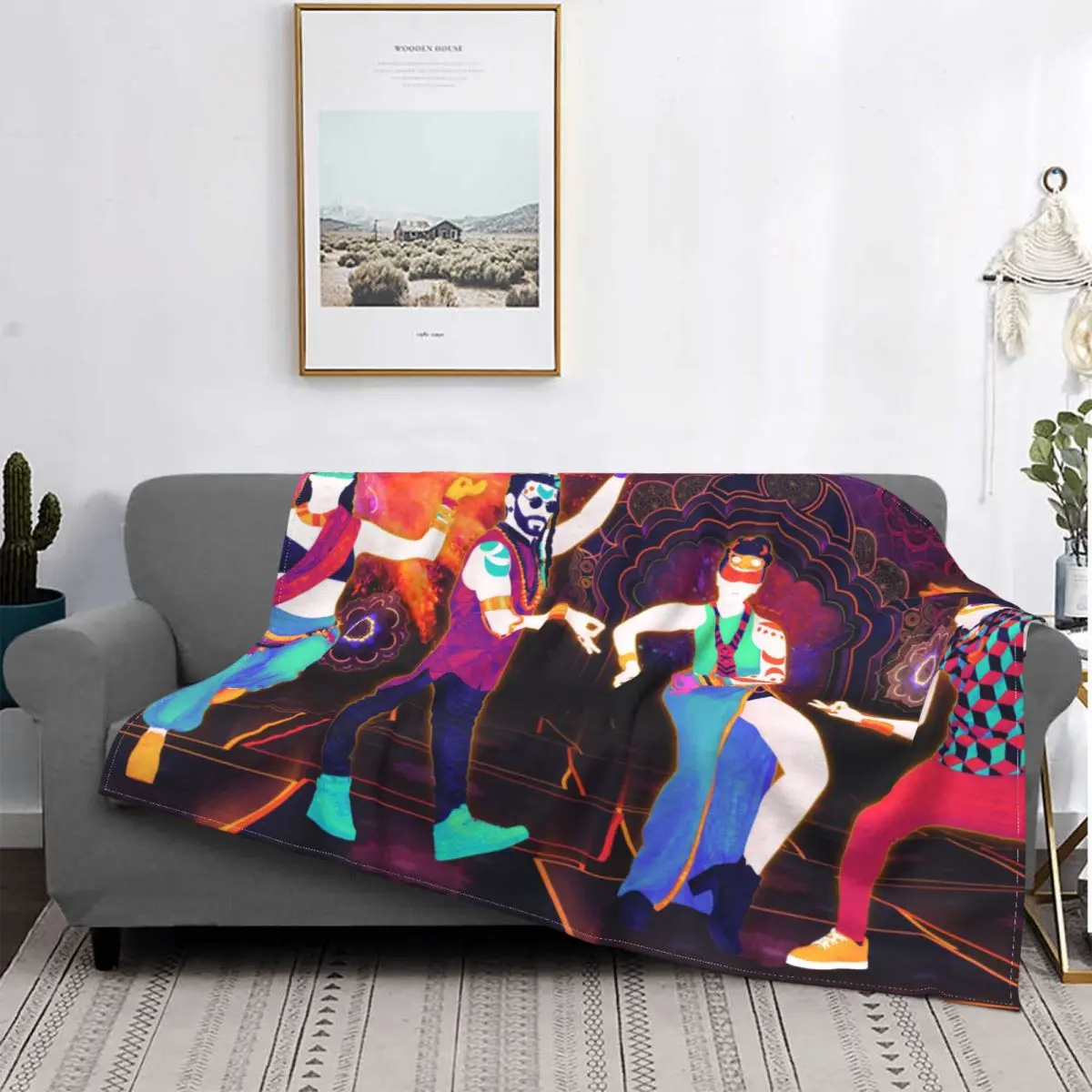 

Вельветовое одеяло для игры просто для танцев, все сезоны, для западных регионов, многофункциональные супер теплые Пледы для путешествий, покрывало