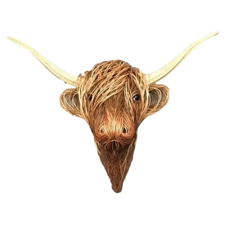 

Farmhouse Wall Decor Wall Mounted Animal Resin Collection Realistic Animal Wall Art For Living Room Bathroom Farmhouse Cow Head